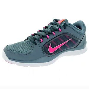 Nike Women's Avalynė Gray & Pink Flex Trainer 4 Tennis Shoes size 10